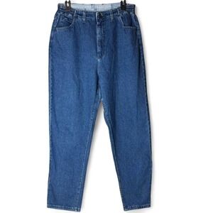 VTG 80s/90s Lee Hi Rise Relaxed Fit Tapered Denim Mom‎ Jeans Saddleback 30x28